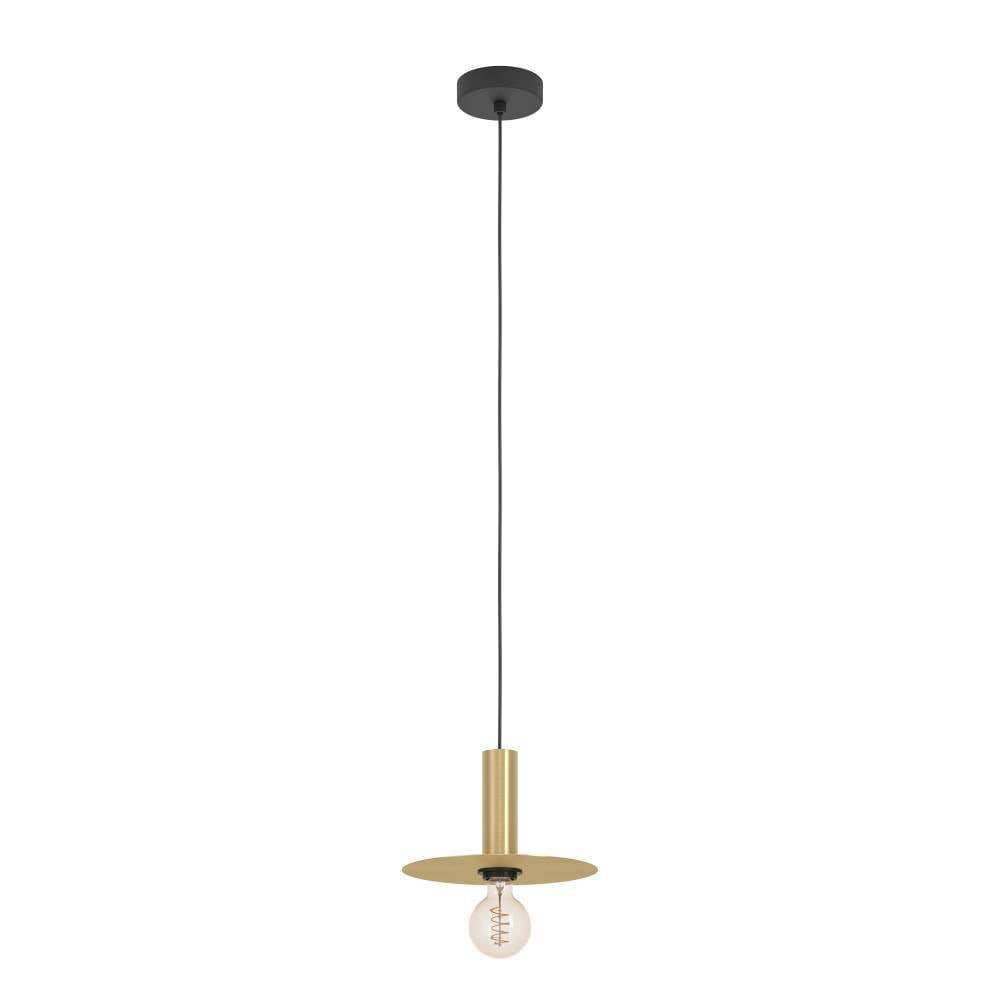 Eglo 900731 "ESCANDELL" 110 Cm Yüksekliğinde Çelik Siyah, Fırçalanmış Pirinç Sarkıt Avize