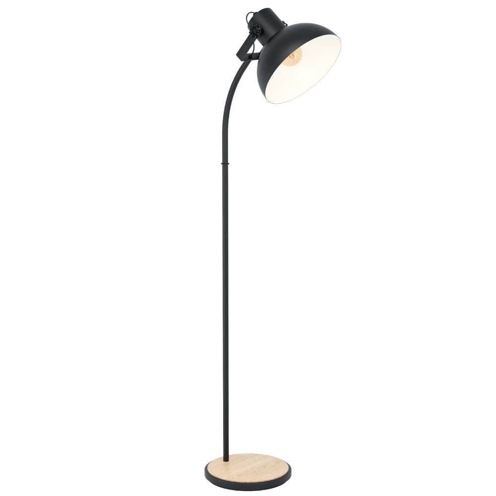 Eglo 44059 "LUBENHAM" 160 Cm Yüksekliğinde Çelik, Ahşap Köşe Lambası Lambader