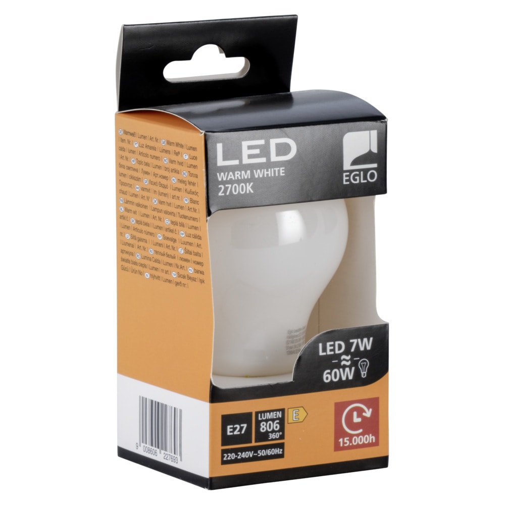 Eglo 110033 E27-Led-A60 Ampul 1X7W 2700K 806 Lümen