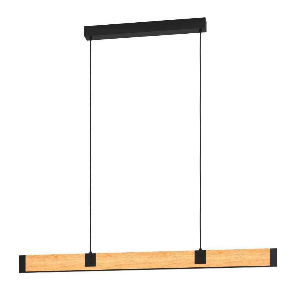 Eglo 390225 "CAMINARRO" 150 Cm Yüksekliğinde Çelik, Ahşap Siyah, Kahverengi Sarkıt Avize