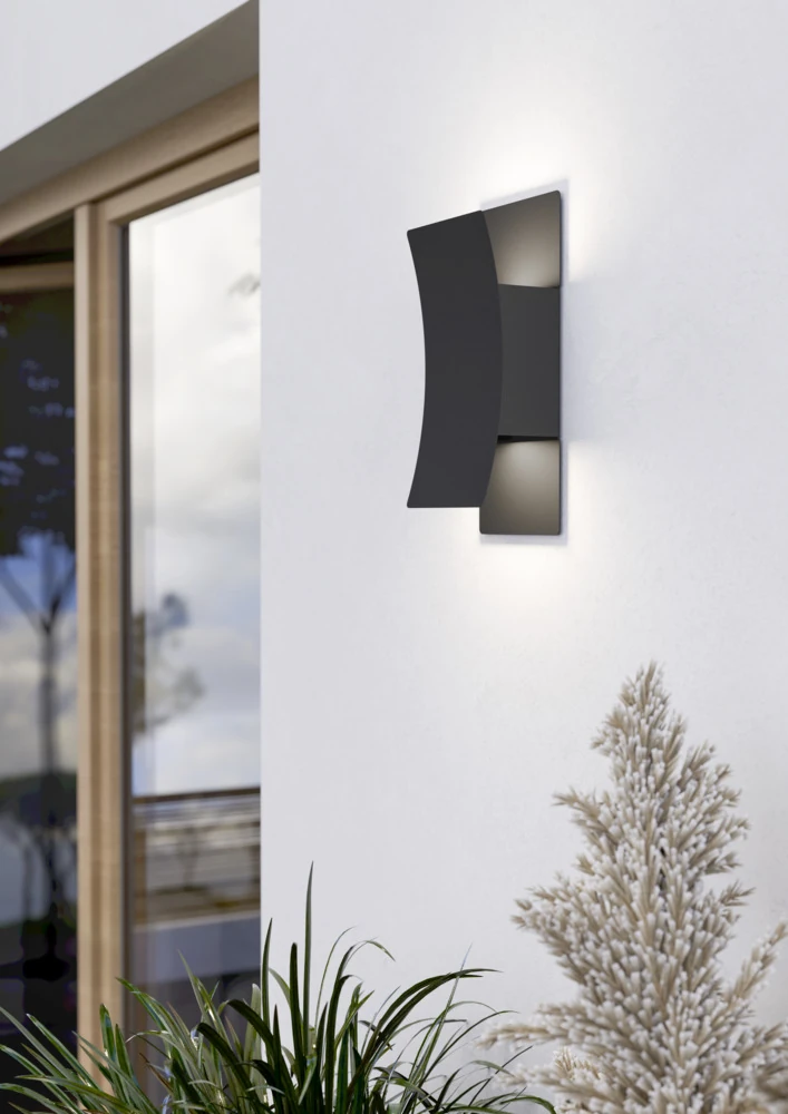 Eglo 902021 "VERDOLINO" Siyah Çelik Dış Mekan Bahçe Aydınlatması Aplik Ip44