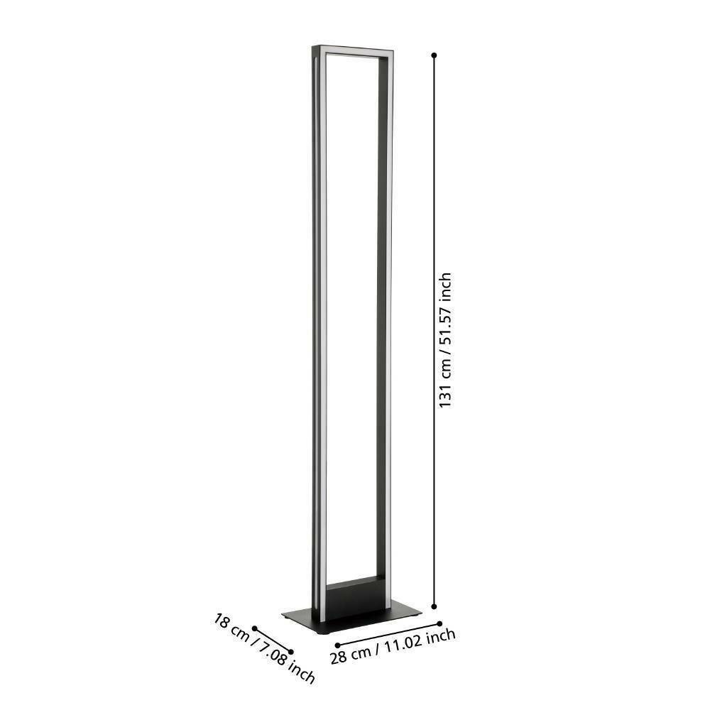 Eglo 99683 "SALVILANAS-Z" 130,5 Cm Yüksekliğinde Alüminyum, Çelik Köşe Lambası Lambader