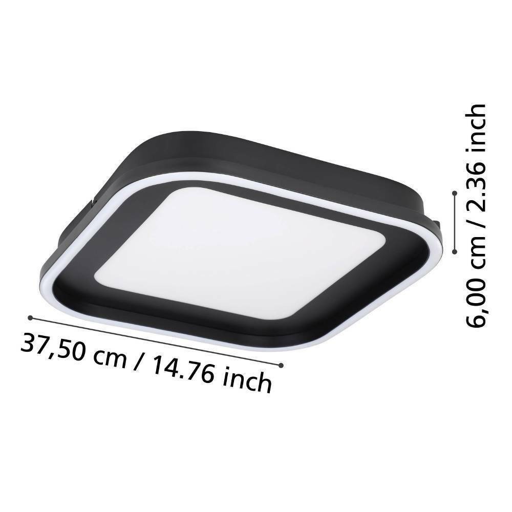 Eglo 900602 "CALAGRANO" 37,5 Cm Uzunluğunda Çelik Siyah Tavan Armatürü