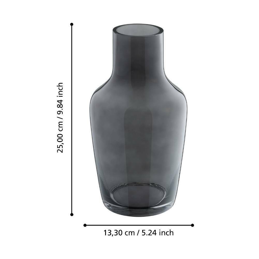 Eglo 421225 "SIRANANA" 25 Cm Yüksekliğinde Gri Cam Vazo