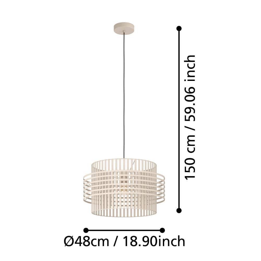 Eglo 390145 "OLTAMAR" 48 Cm Çapında Çelik Kum Rengi Sarkıt Avize