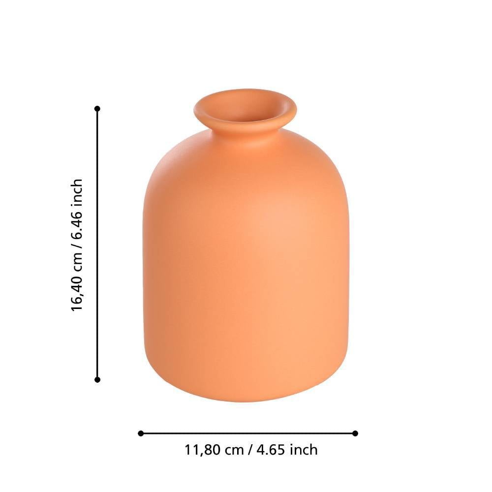 Eglo 421248 "ANJABE" 16,4 Cm Yüksekliğinde Turuncu Seramik Vazo