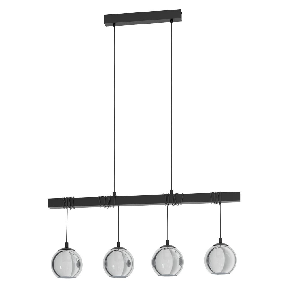 Eglo 39761 "ARGALLO" 150 Cm Yüksekliğinde Çelik Siyah Sarkıt Avize
