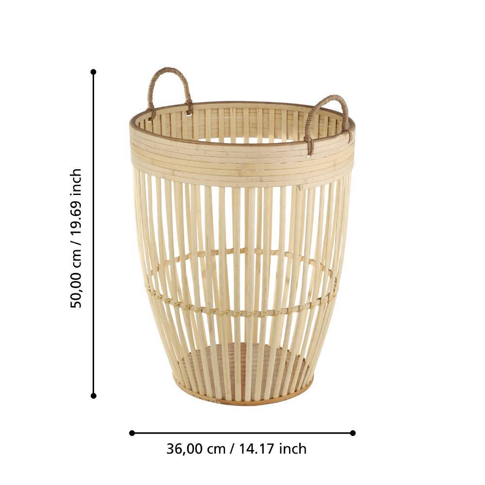 Eglo 426512 "NARAHA" 50 Cm Yüksekliğinde Doğal Ahşap Sepet