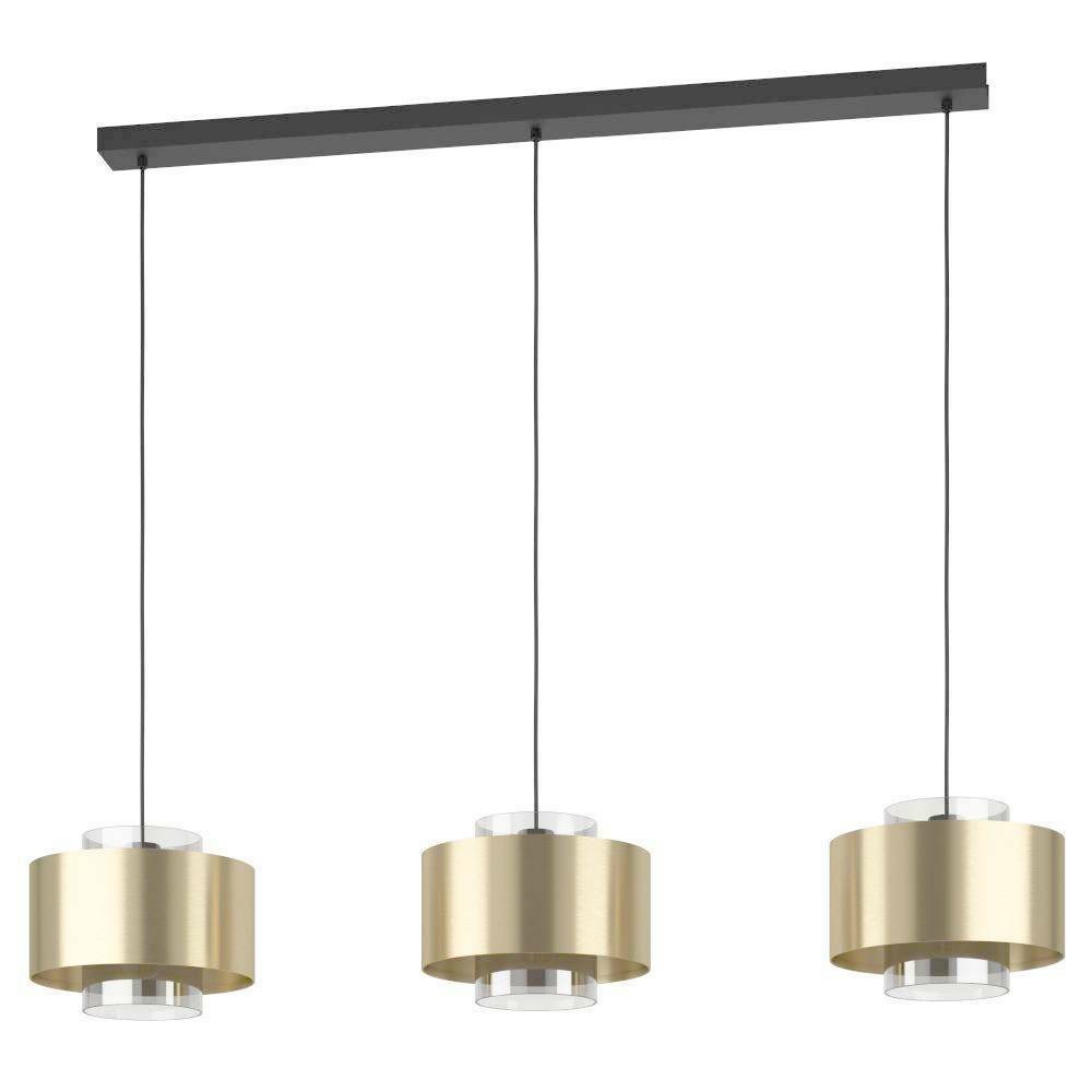 Eglo 390067 İç Mekan " Duglıa " Siyah Renk Dökme Çelik Sarkıt Lamba Ip20 E27 Max: 3X40W En: 128 Cm