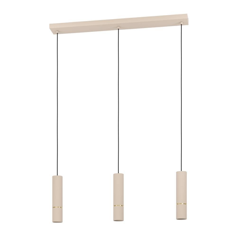 Eglo 901152 "CAMINIA" 110 Cm Yüksekliğinde Çelik Kum Rengi, Fırçalanmış Pirinç Sarkıt Avize