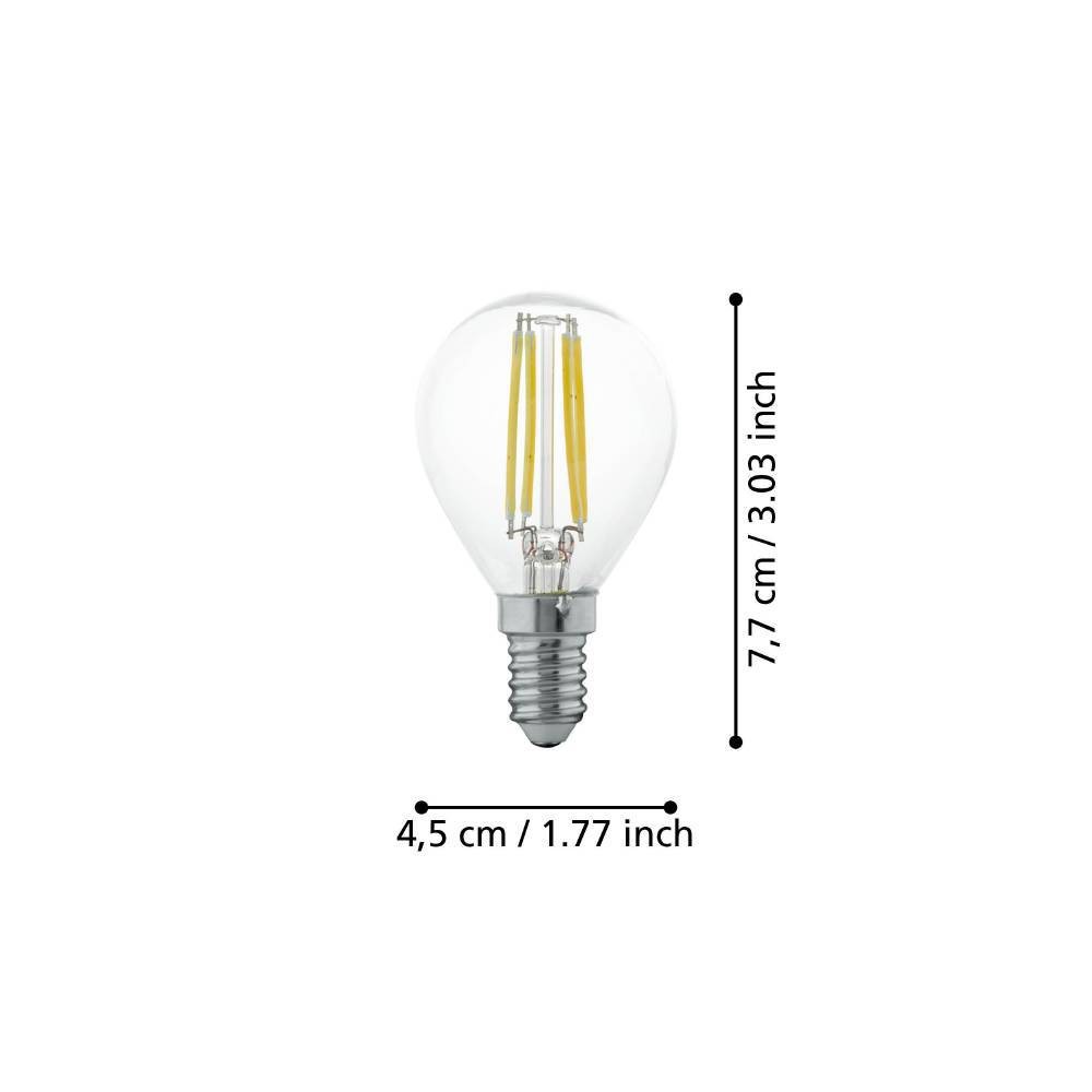 Eglo 110018 E14-Led-P45 Ampul 1X4W Şeffaf 2700K 350 Lümen