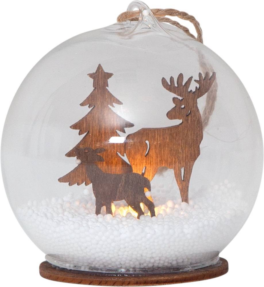 Eglo 270-89 "FAUNA" Ledli Kar Küresi Kahverengi 8Cm Çapında
