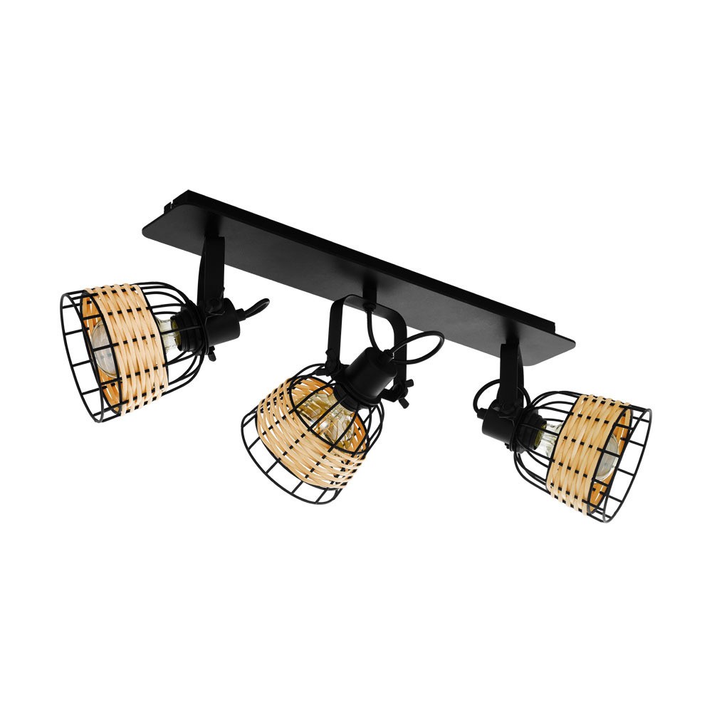 Eglo 43326 "ANWICK 1" 3X40W Çelik Siyah Sıva Üstü Spot