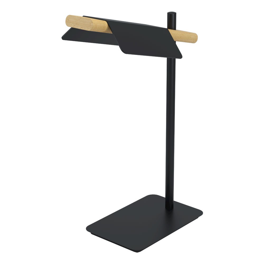 Eglo 98837 "ERMUA" 50,5 Cm Yüksekliğinde Çelik, Ahşap Masa Lambası