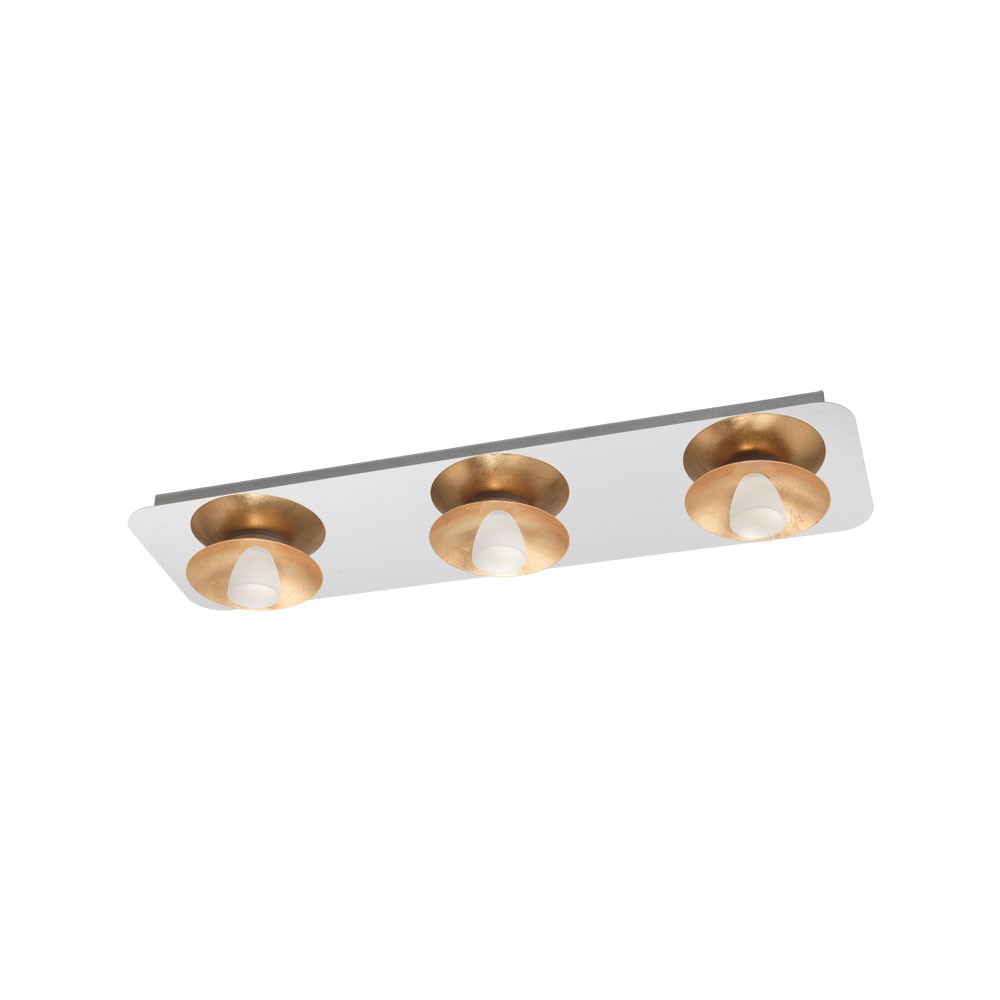 Eglo 97523 "TORANO" 68 Cm Uzunluğunda Çelik Krom, Gold Tavan Armatürü