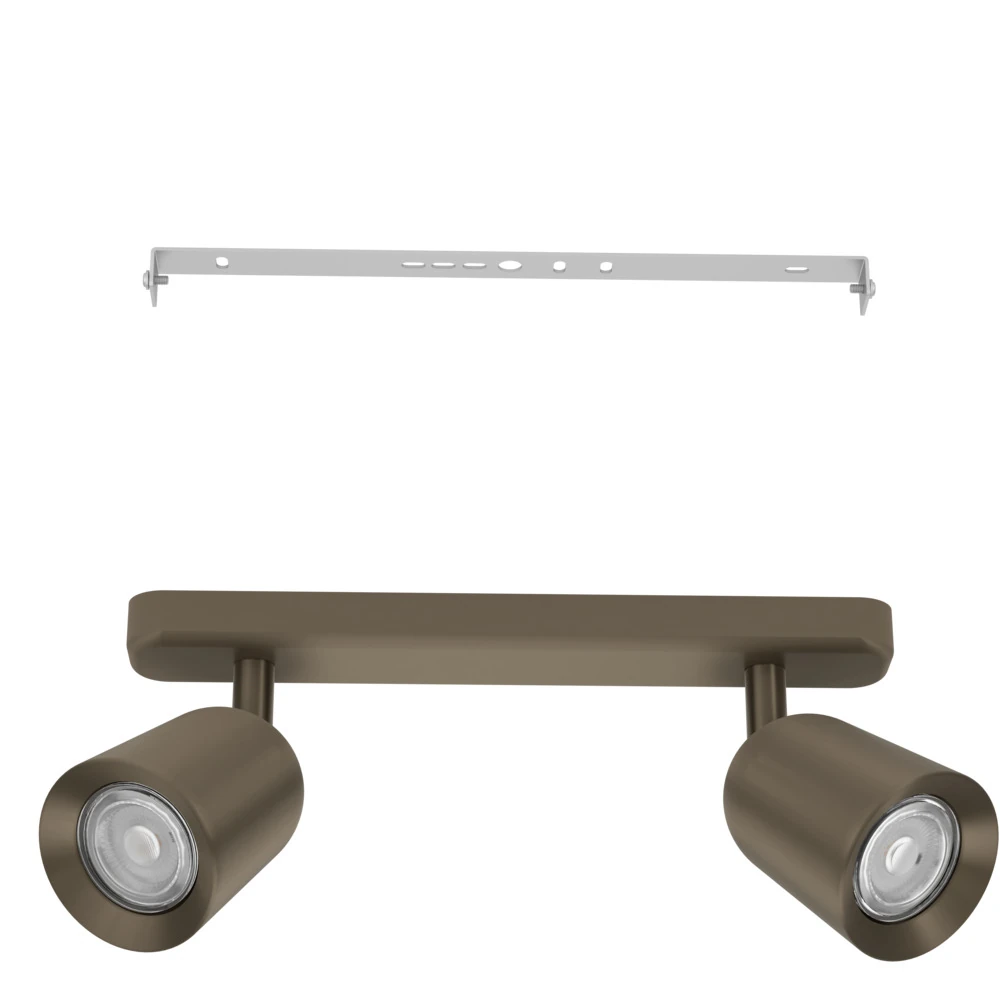 Eglo 901949 "CAMALDOLI" 2X10W Koyu Bronz Çelik Sıva Üstü Spot