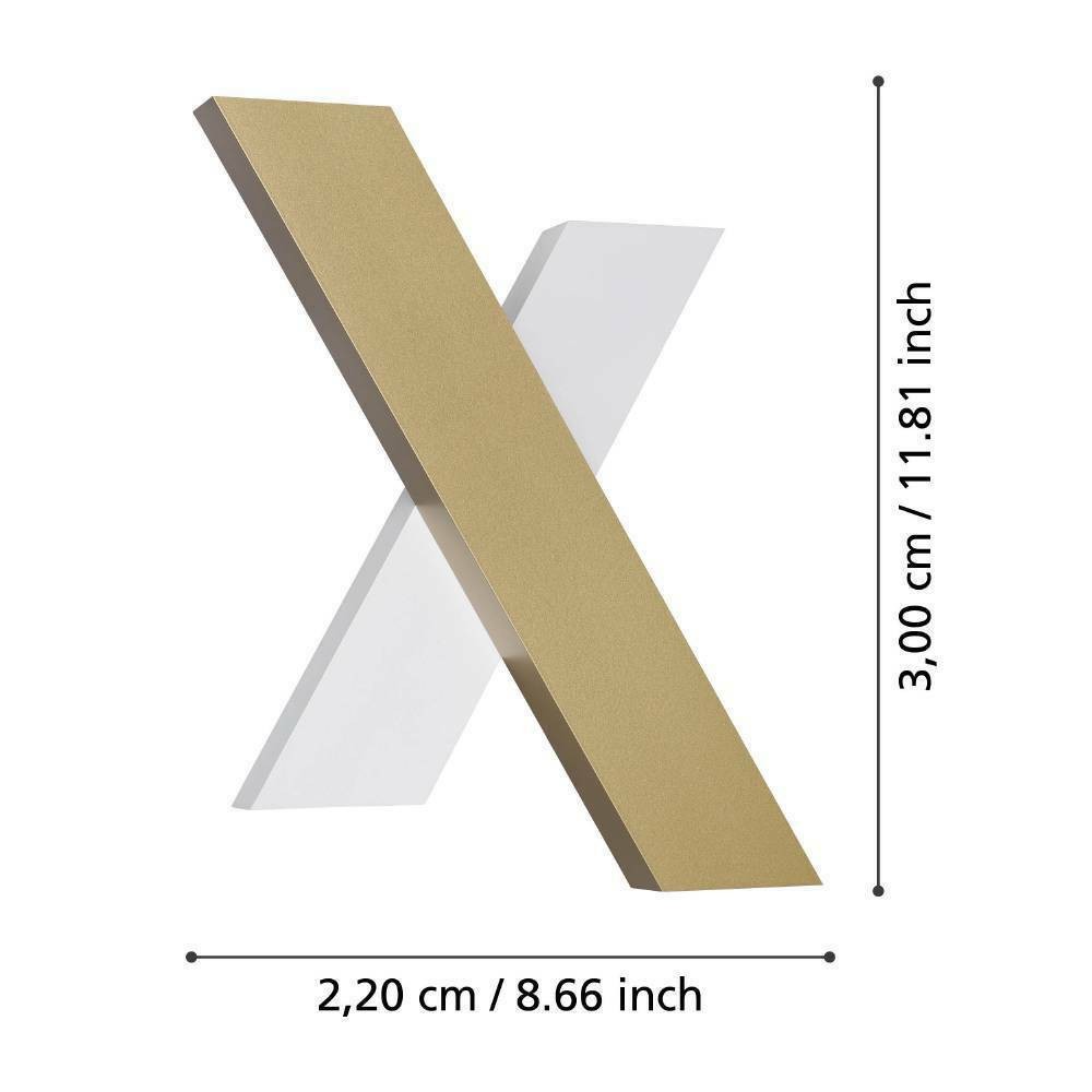 Eglo 390228 "BREZZARA" Çelik Gold, Beyaz Duvar Aplik