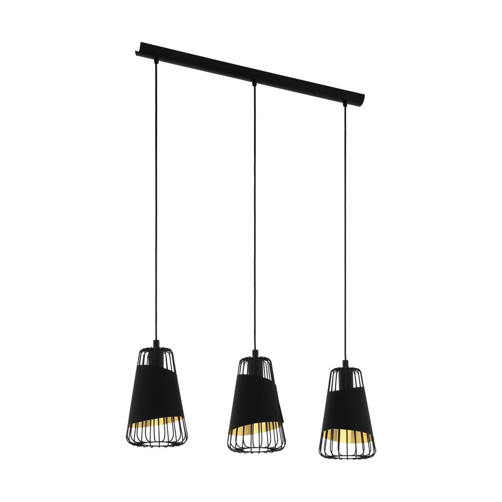 Eglo 49448 "AUSTELL" 110 Cm Yüksekliğinde Çelik Siyah Sarkıt Avize