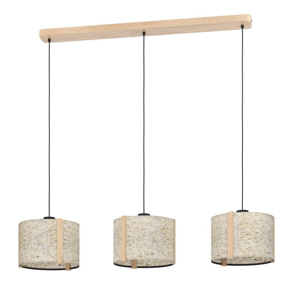 Eglo 390324 "HONTONGAS" 150 Cm Yüksekliğinde Ahşap, Çelik Kahverengi, Siyah Sarkıt Avize