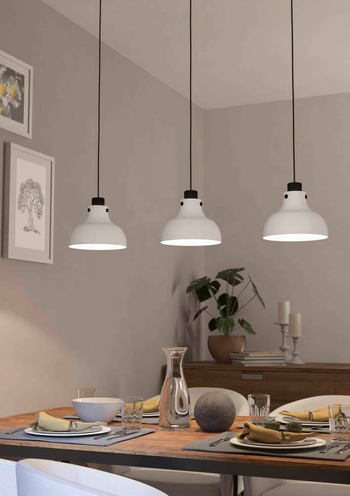Eglo 43826 "MATLOCK" 110 Cm Yüksekliğinde Çelik Gri, Siyah Sarkıt Avize