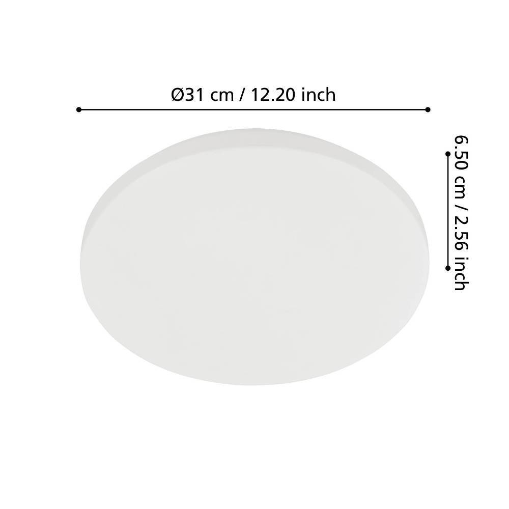 Eglo 901525 "APPRODO" 31 Cm Çapında Çelik Beyaz Duvar Tavan Armatürü Ip54