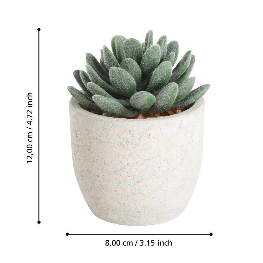 Eglo 428011 "CHITOSE" 11 Cm Yüksekliğinde Plastik Kahveengi, Yeşil Saksıda Yapay Çiçek