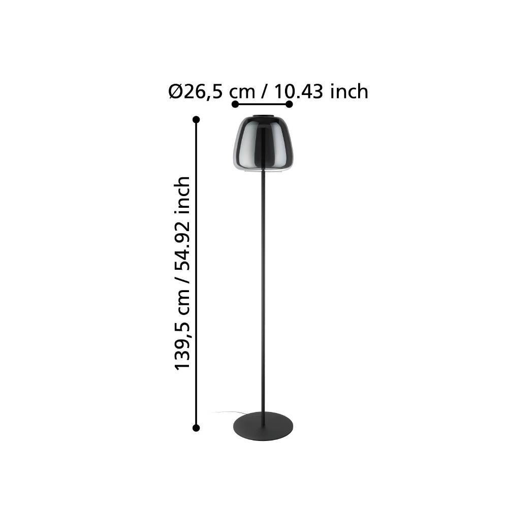 Eglo 901196 "ALFERO-Z" 139,5 Cm Yüksekliğinde Çelik Köşe Lambası Lambader RGB