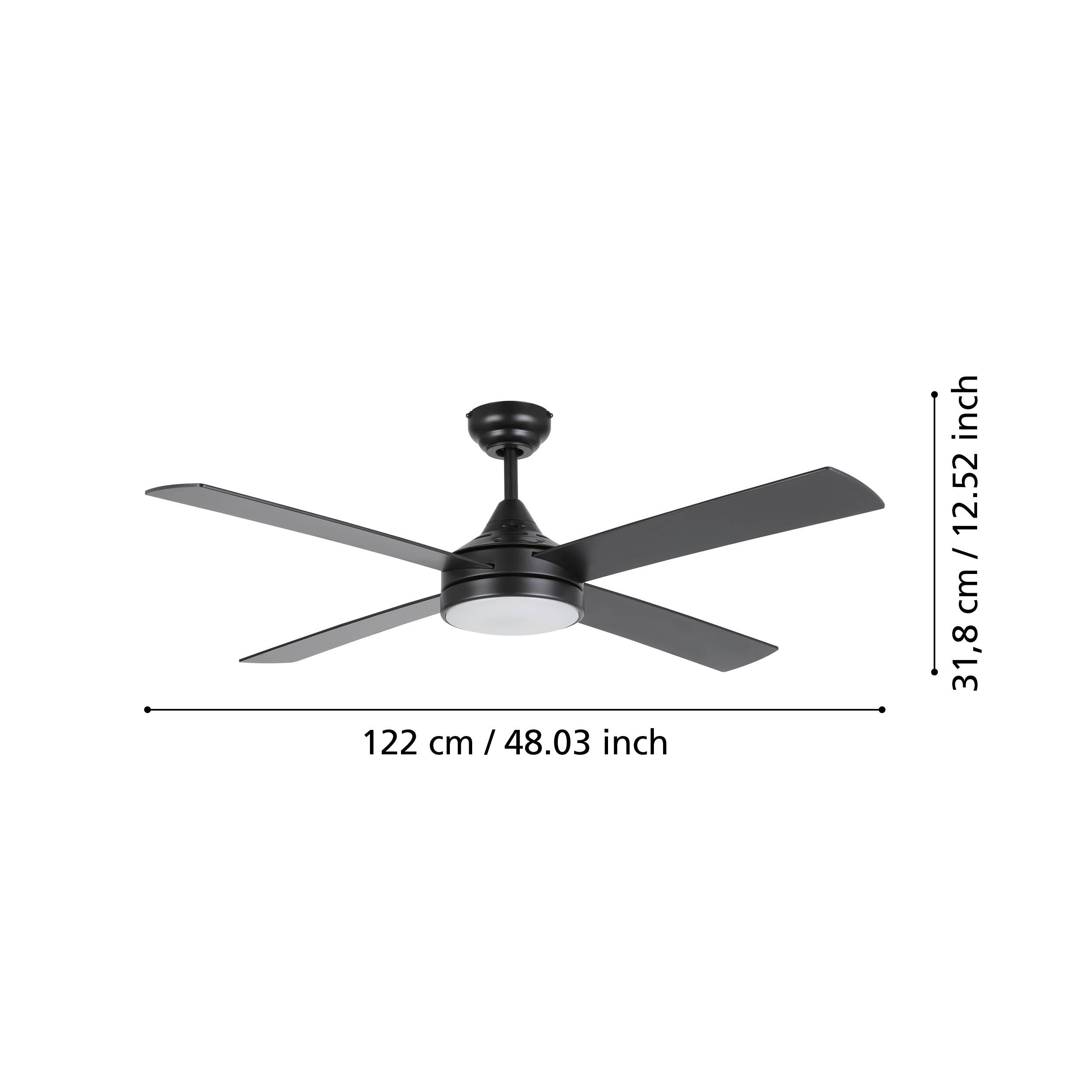 Eglo 35085 "TRINIDAD" 122 Cm Çapında Çelik Tavan Vantilatörü Ac Motor
