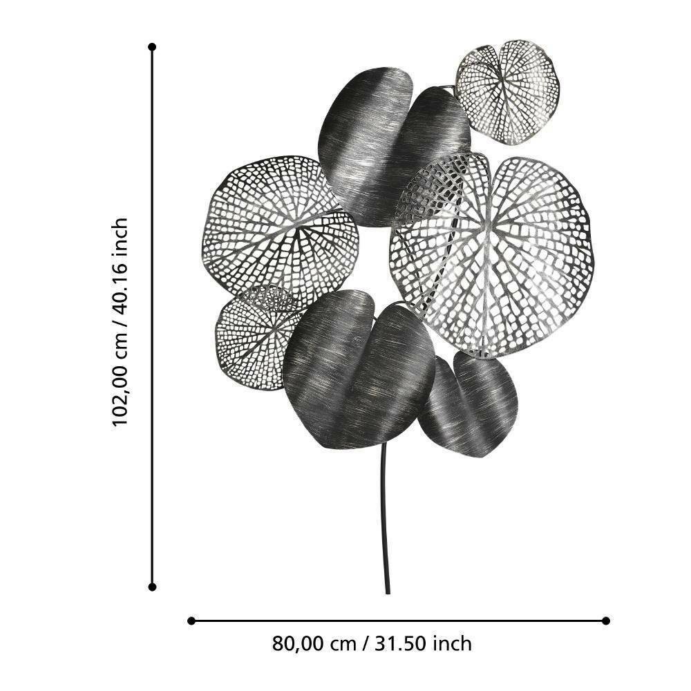 Eglo 426013 "CHIKUMA" 102Cm Yüksekliğinde Antik Nikel Metal Duvar Dekorasyonu