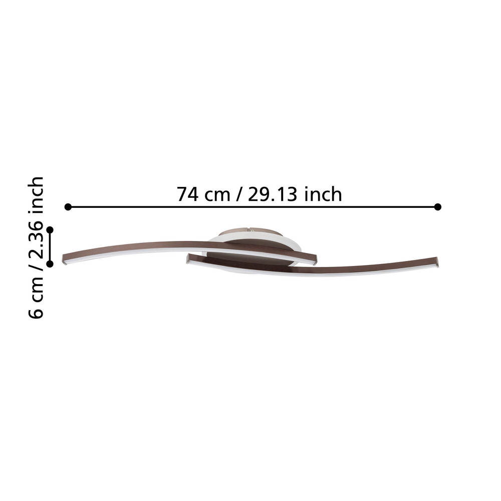 Eglo 901221 "LUNGOLAGO" 74 Cm Uzunluğunda Bronz Çelik Tavan Armatürü