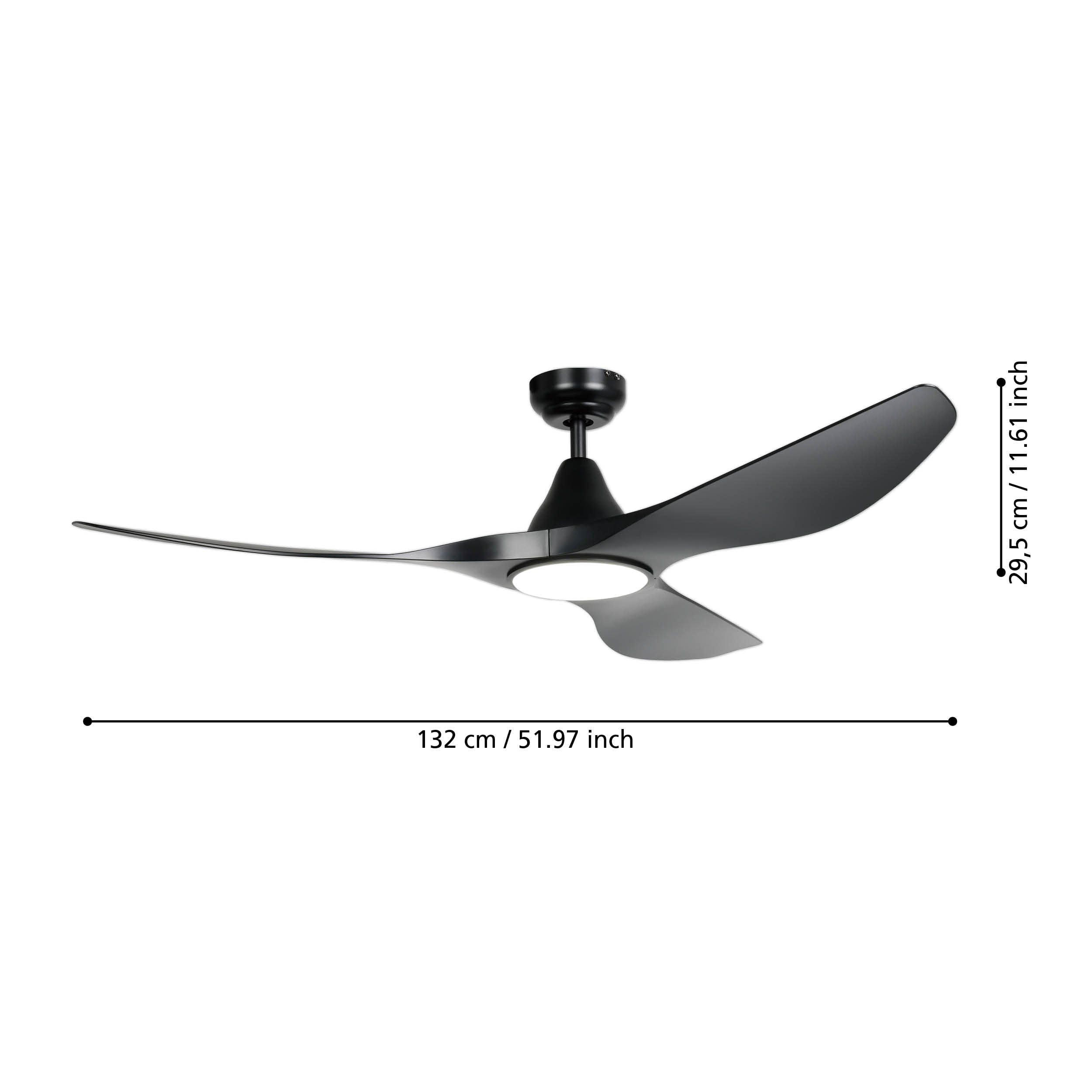 Eglo 35114 "PORTSEA" 132 Cm Çapında Abs Tavan Vantilatörü Dc Motor