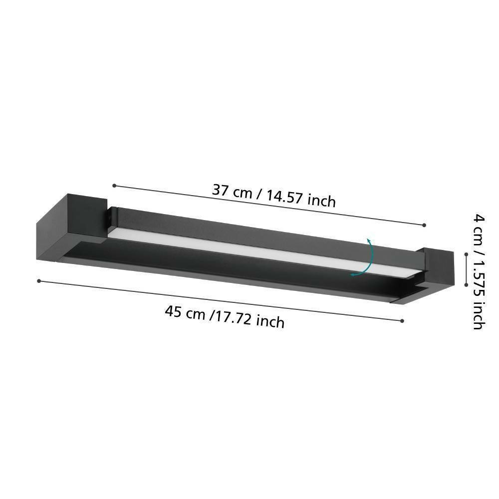 Eglo 900615 "GEMILIANA" Çelik Siyah Duvar Aplik Ip44