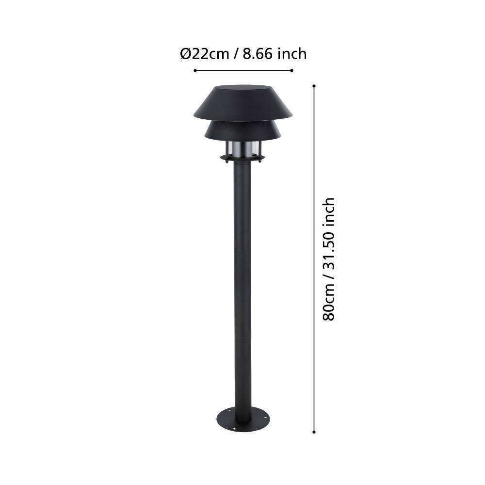 Eglo 900803 "CHIAPPERA" 80 Cm Yüksekliğinde Çelik Dış Mekan Bahçe Aydınlatması Direk Ip65