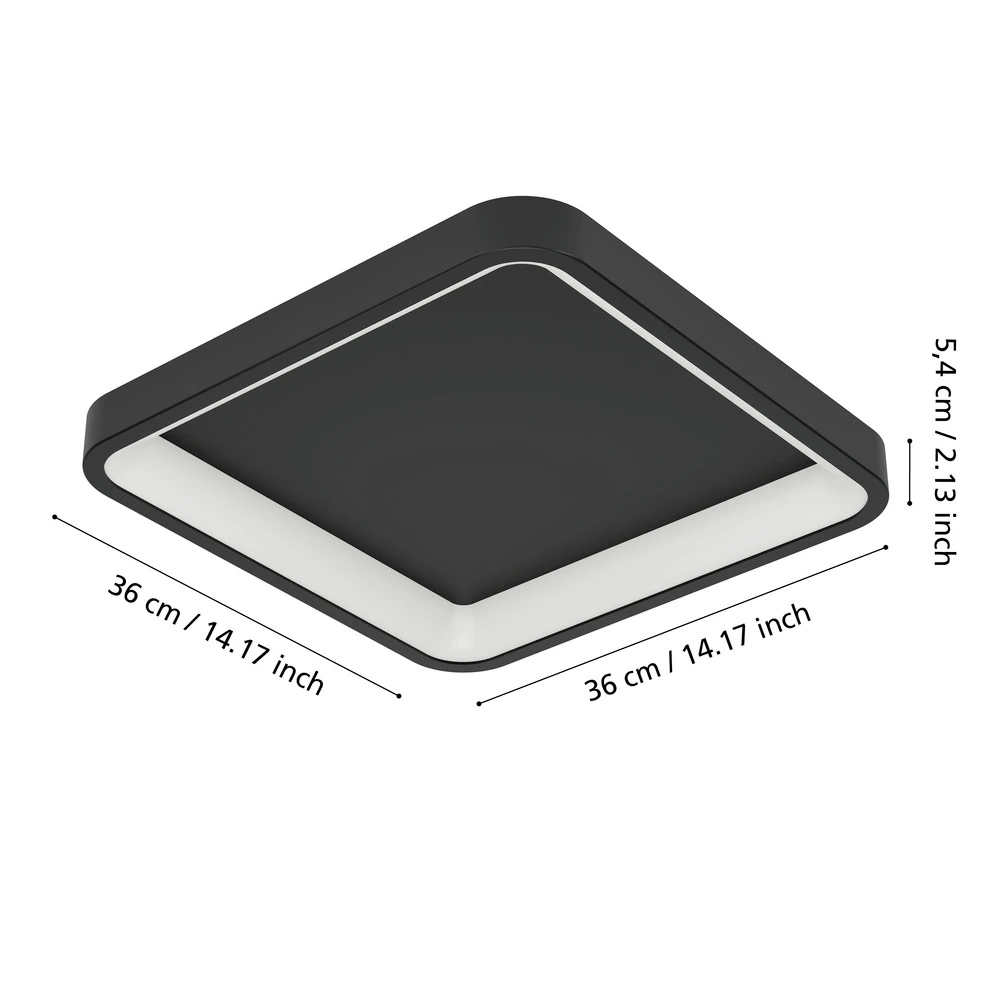 Eglo 901911 "LORETELLO-Z" 35 Cm Uzunluğunda Siyah Çelik Tavan Armatürü