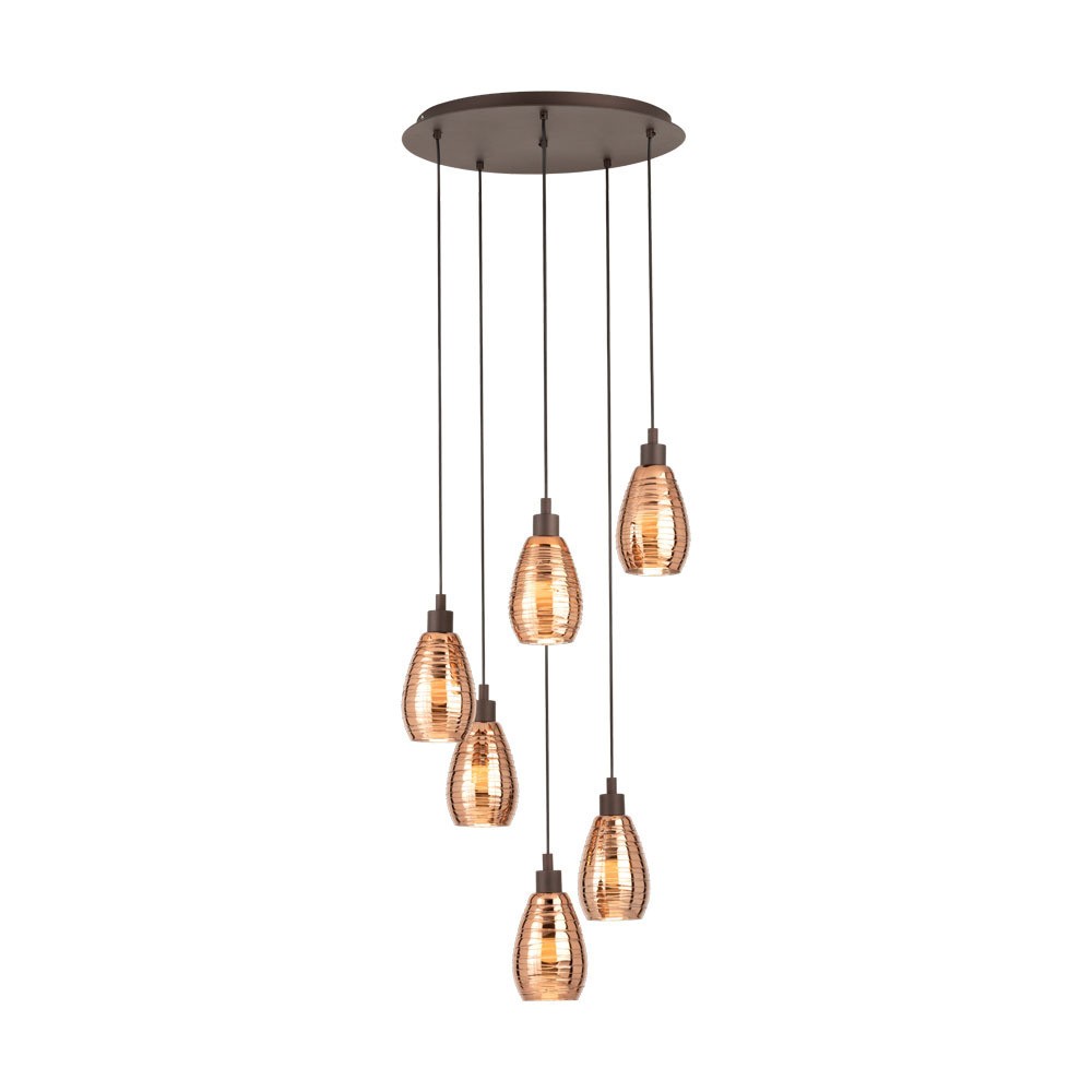 Eglo 39508 "SIRACUSA" 150 Cm Yüksekliğinde Çelik Kahverengi Sarkıt Avize