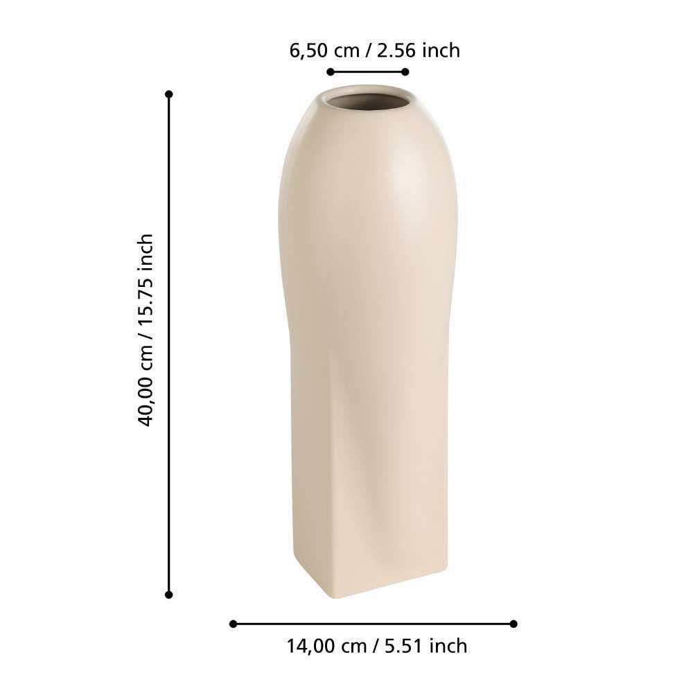 Eglo 421016 "SHIMA" 40 Cm Yüksekliğinde Bej Seramik Vazo