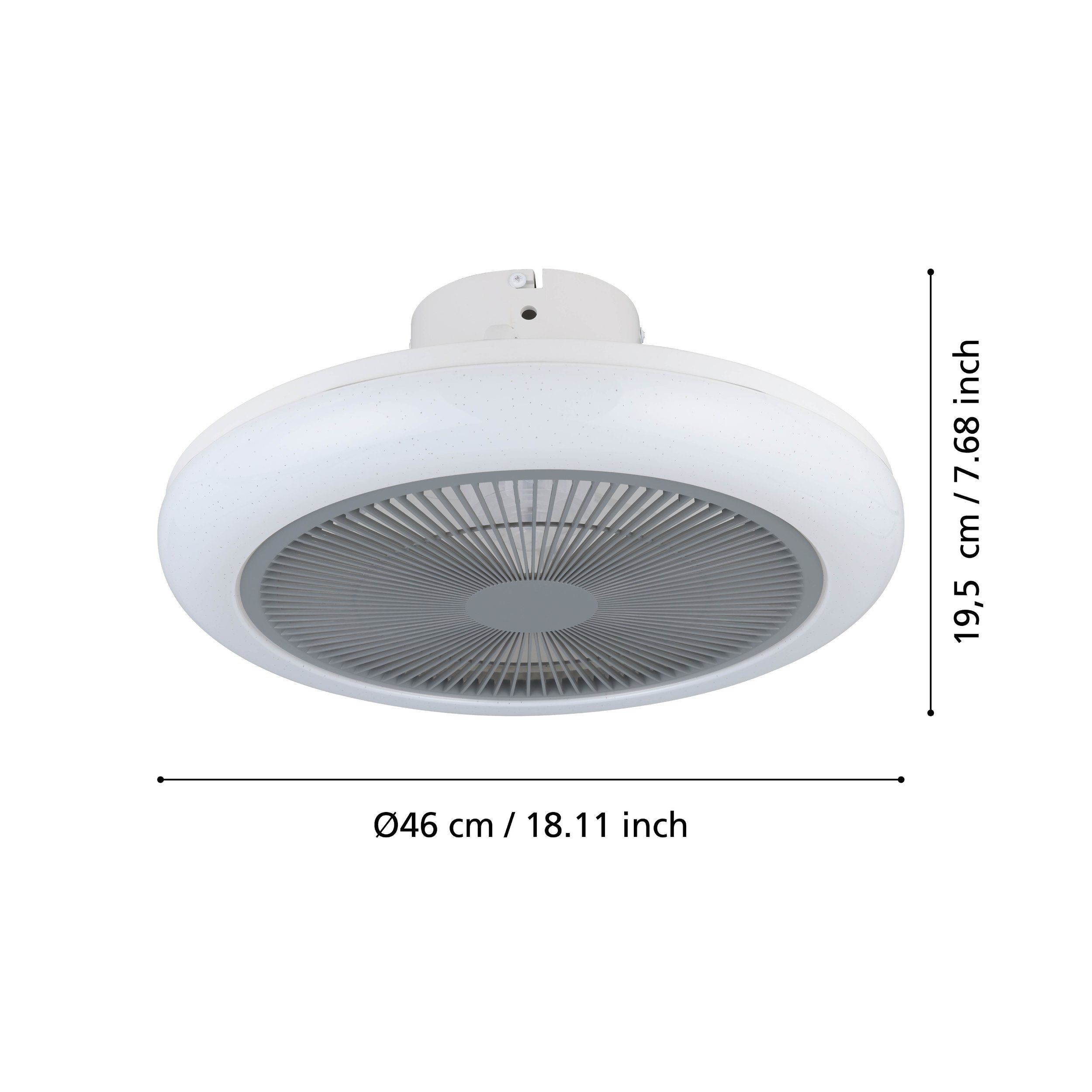 Eglo 35138 "KOSTRENA" 45,5 Cm Çapında Abs Tavan Vantilatörü Ac Motor