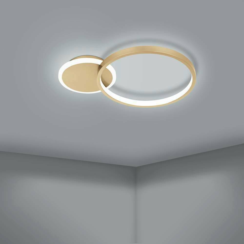 Eglo 900423 "GAFARES" 40,5 Cm Uzunluğunda Alüminyum, Çelik Gold, Beyaz Tavan Armatürü