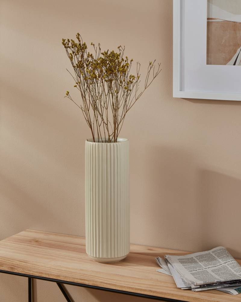 Eglo 421006 "MITANE" 34,5 Cm Yüksekliğinde Gri Seramik Vazo