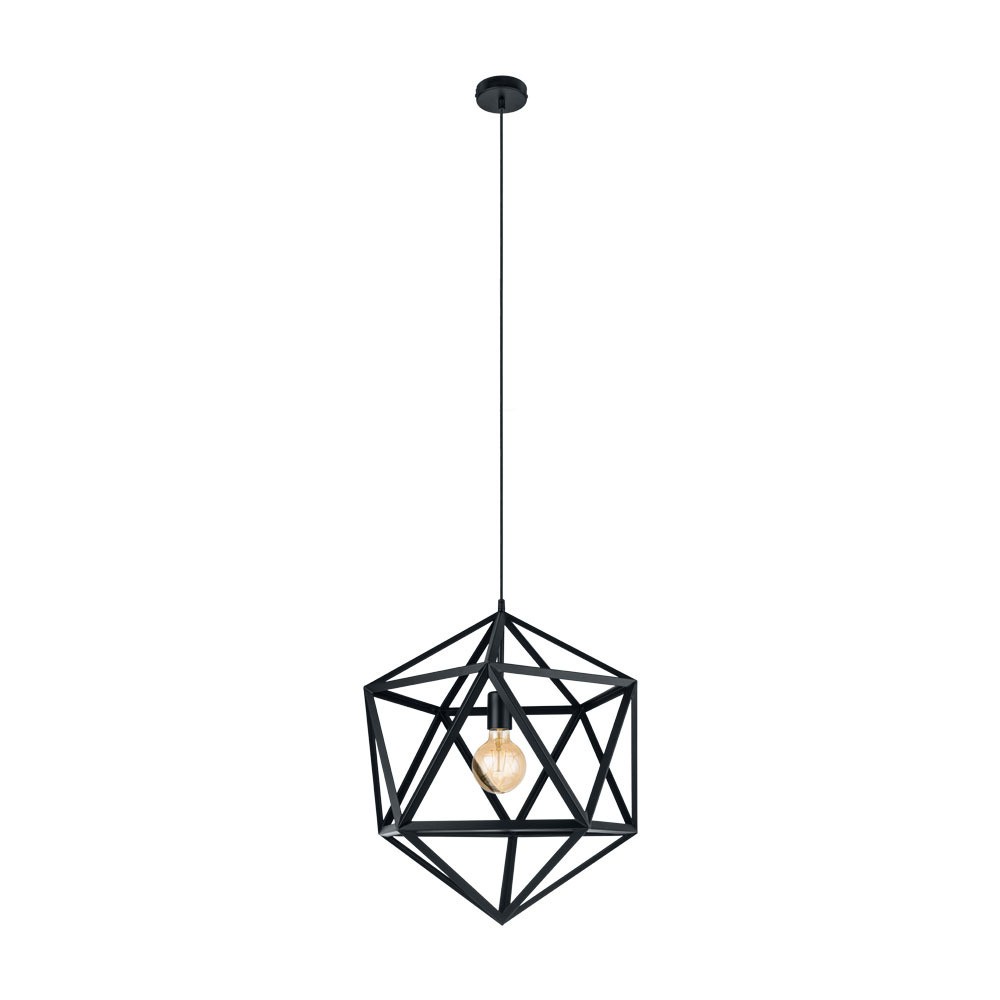 Eglo 49762 "EMBLETON" 46 Cm Çapında Çelik Siyah Sarkıt Avize