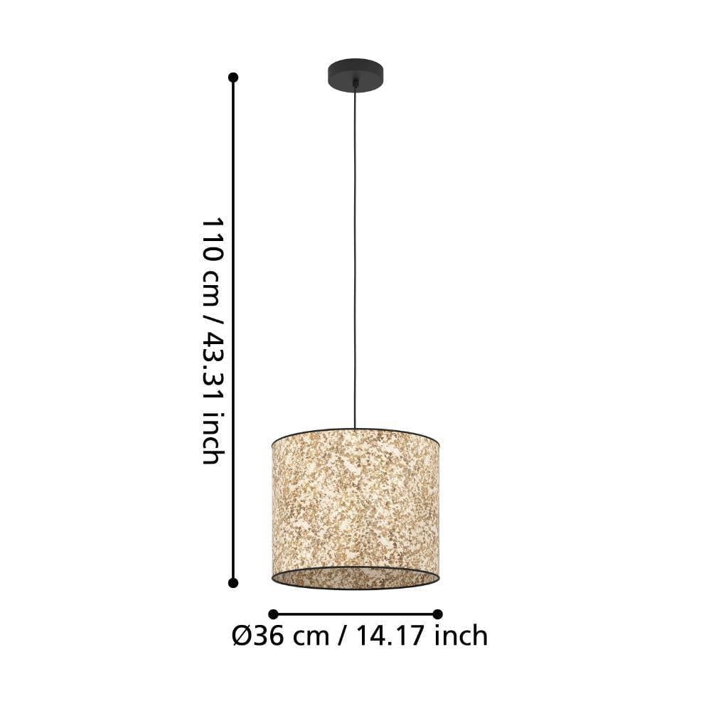 Eglo 43936 "BUTTERBURN" 110 Cm Yüksekliğinde Çelik Siyah Sarkıt Avize