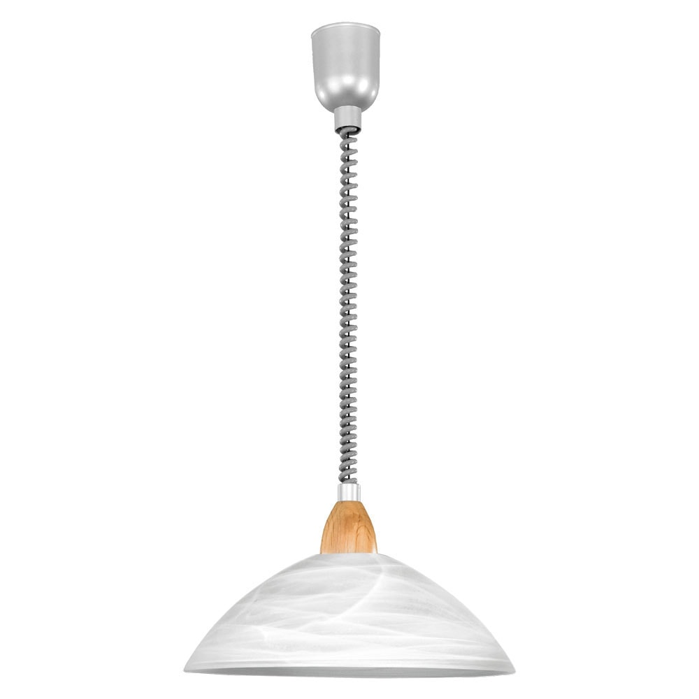 Eglo 87009 "LORD 2" 110 Cm Yüksekliğinde Plastik, Ahşap Gümüş, Nikel Mat, Kayın Sarkıt Avize