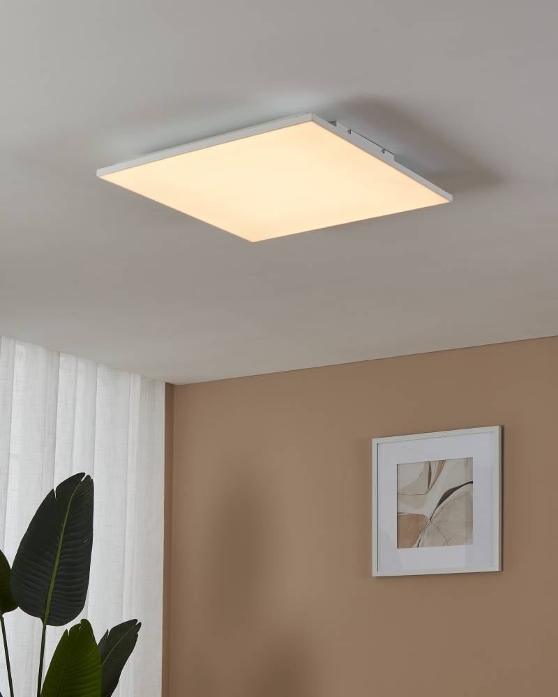 Eglo 900569 "TRUPIANA" 58,7 Cm Uzunluğunda 58,7 Cm Genişliğinde Alüminyum, Çelik Beyaz Led Panel RGB