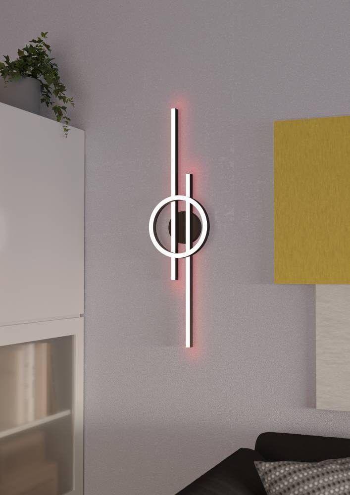 Eglo 900953 "AMANDOLO" 77,5 Cm Uzunluğunda Alüminyum, Çelik Siyah Tavan Armatürü RGB