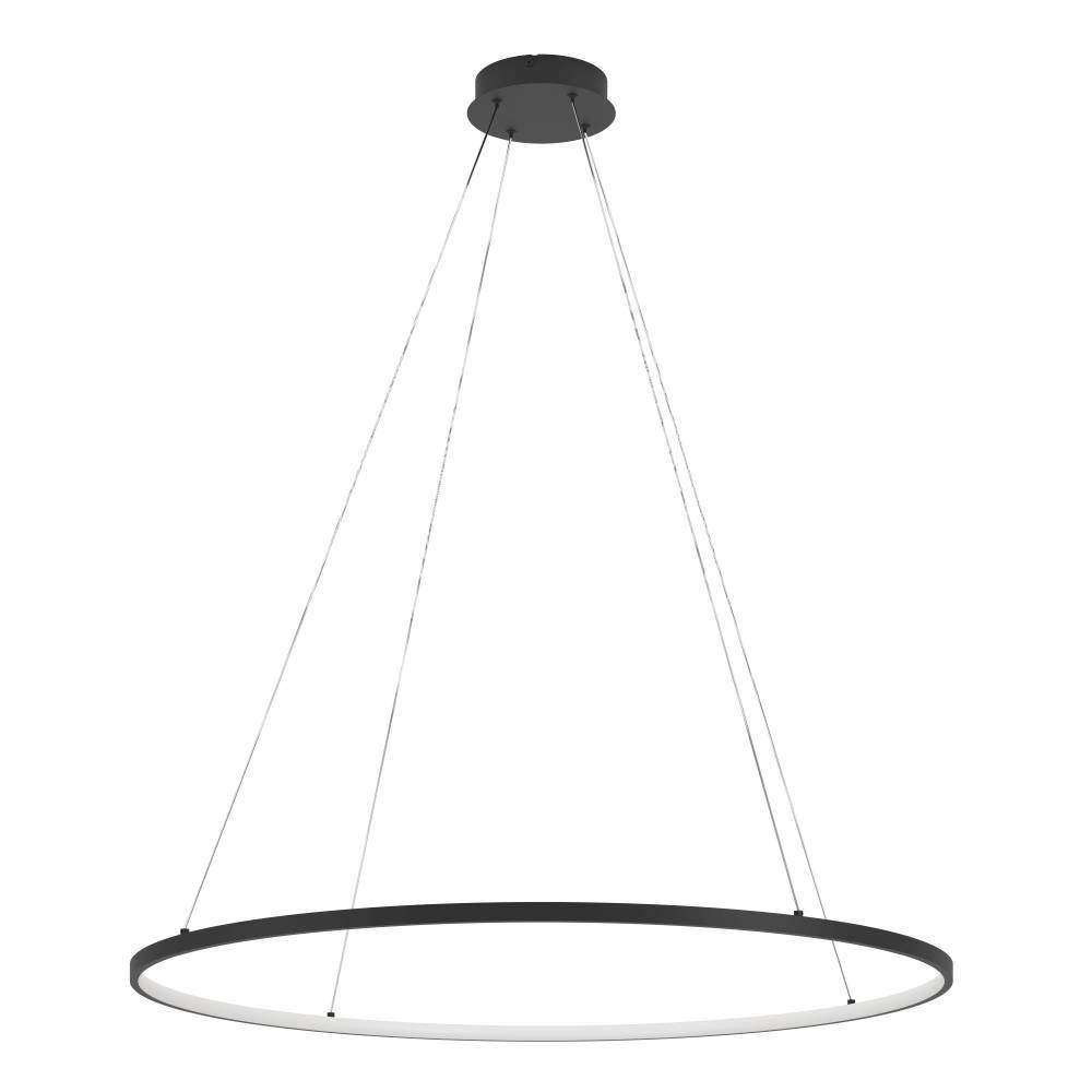 Eglo 901637 "PARRUTA" 150 Cm Yüksekliğinde Alüminyum, Çelik Siyah Sarkıt Avize
