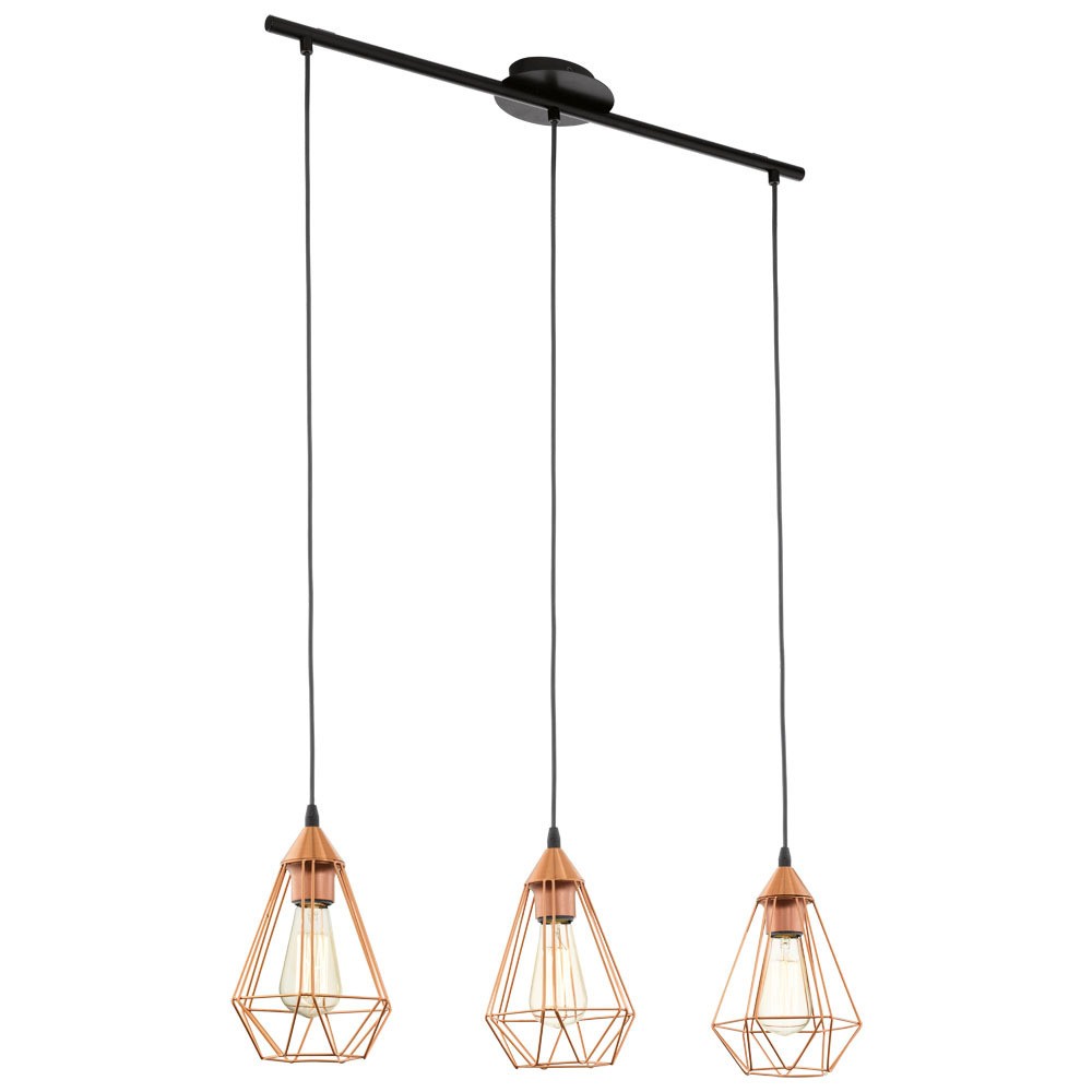 Eglo 94195 "TARBES" 110 Cm Yüksekliğinde Çelik Siyah Sarkıt Avize