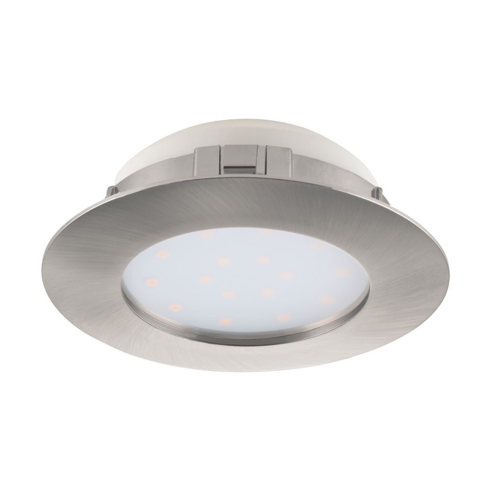EGLO 95889 İç Mekan " PINEDA "  Mat nikel plastik Gömme   Aydınlatma.    Çap: 10,2 cm Delik çapı: 8,7 cm LED Duy: 12W Ampul dahildir. IP20-44 3000K 1000