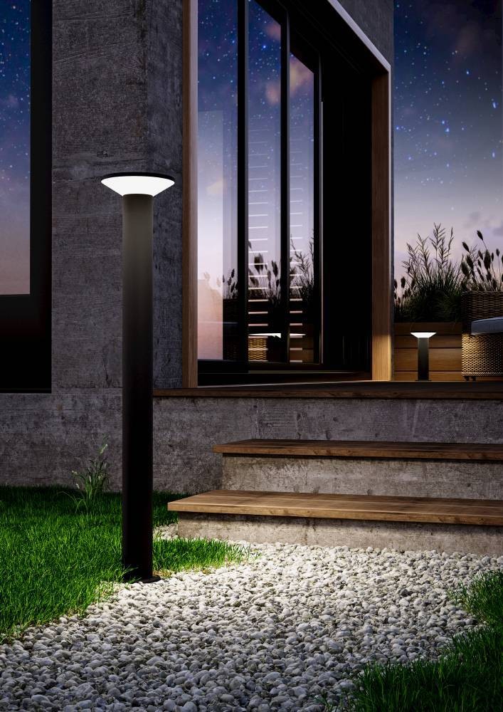 Eglo 901842 "RIGOSA" 100 Cm Yüksekliğinde Çelik Dış Mekan Bahçe Aydınlatması Direk Ip44