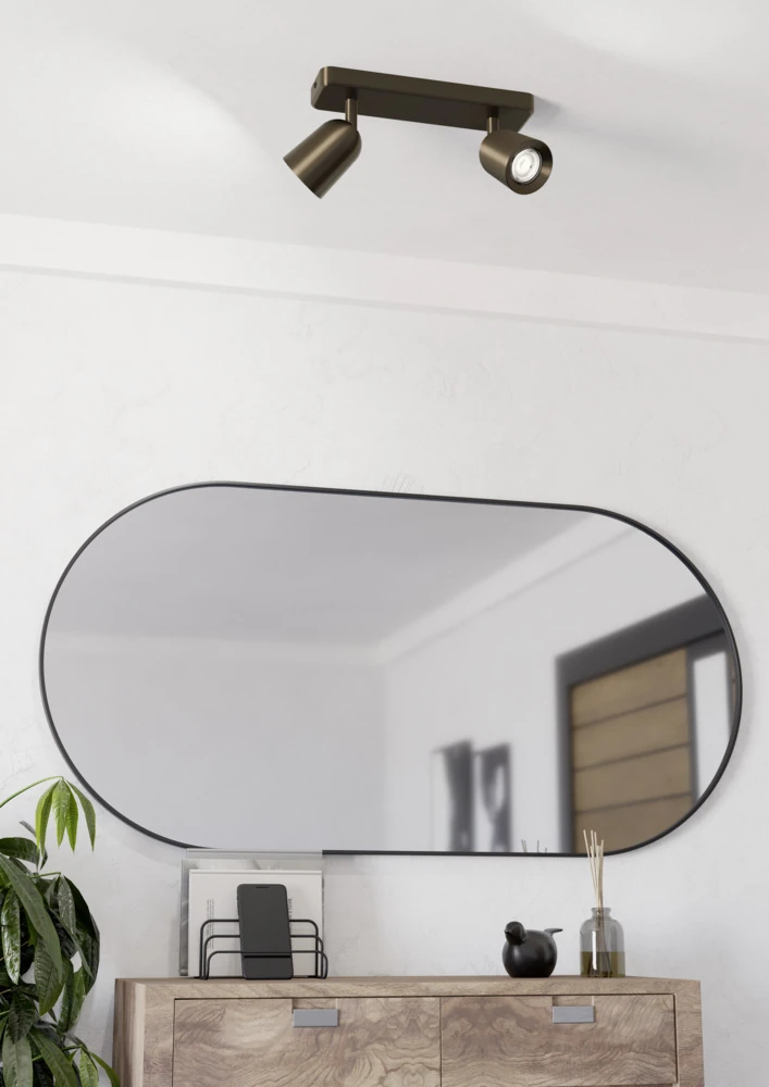 Eglo 901949 "CAMALDOLI" 2X10W Koyu Bronz Çelik Sıva Üstü Spot