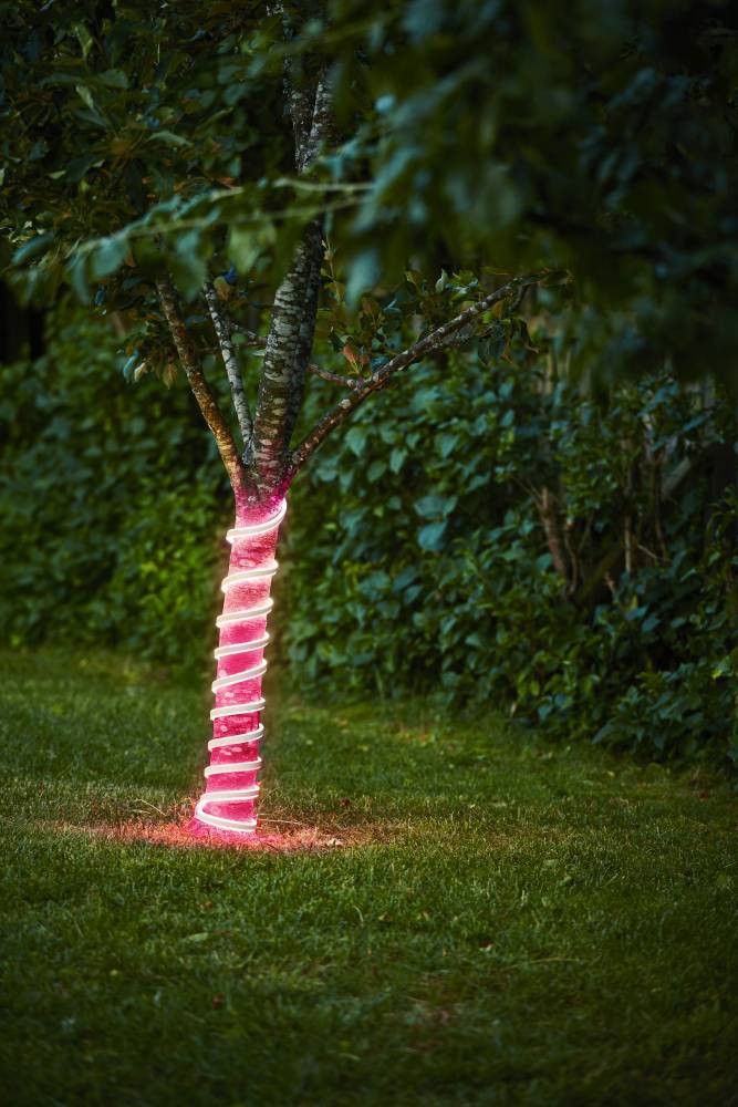 Eglo 900219 "FLATNEONLED" 500 Cm Uzunluğunda Dış Mekan Bahçe Aydınlatması Ağaç Pembe Led Şerit Ip44